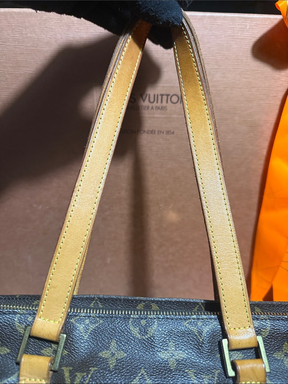 Louis Vuitton Cabas Piano Monogram 2002 FULL SET Box, Dust Bag and Gift Ribbon. - Picture 15 of 15